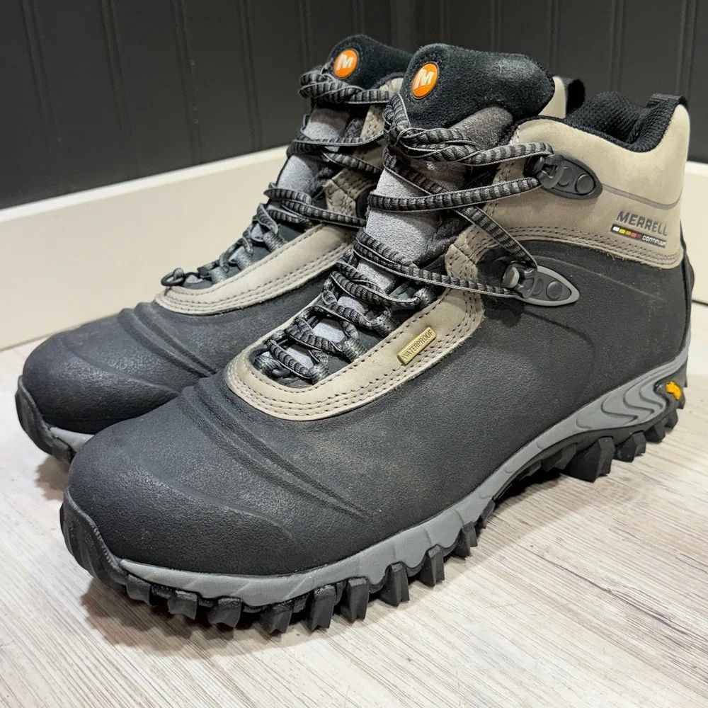 Merrill Thermo 6 Waterproof Boots Men's 10.5 #J82727 Vibram Nice Hiking Boots